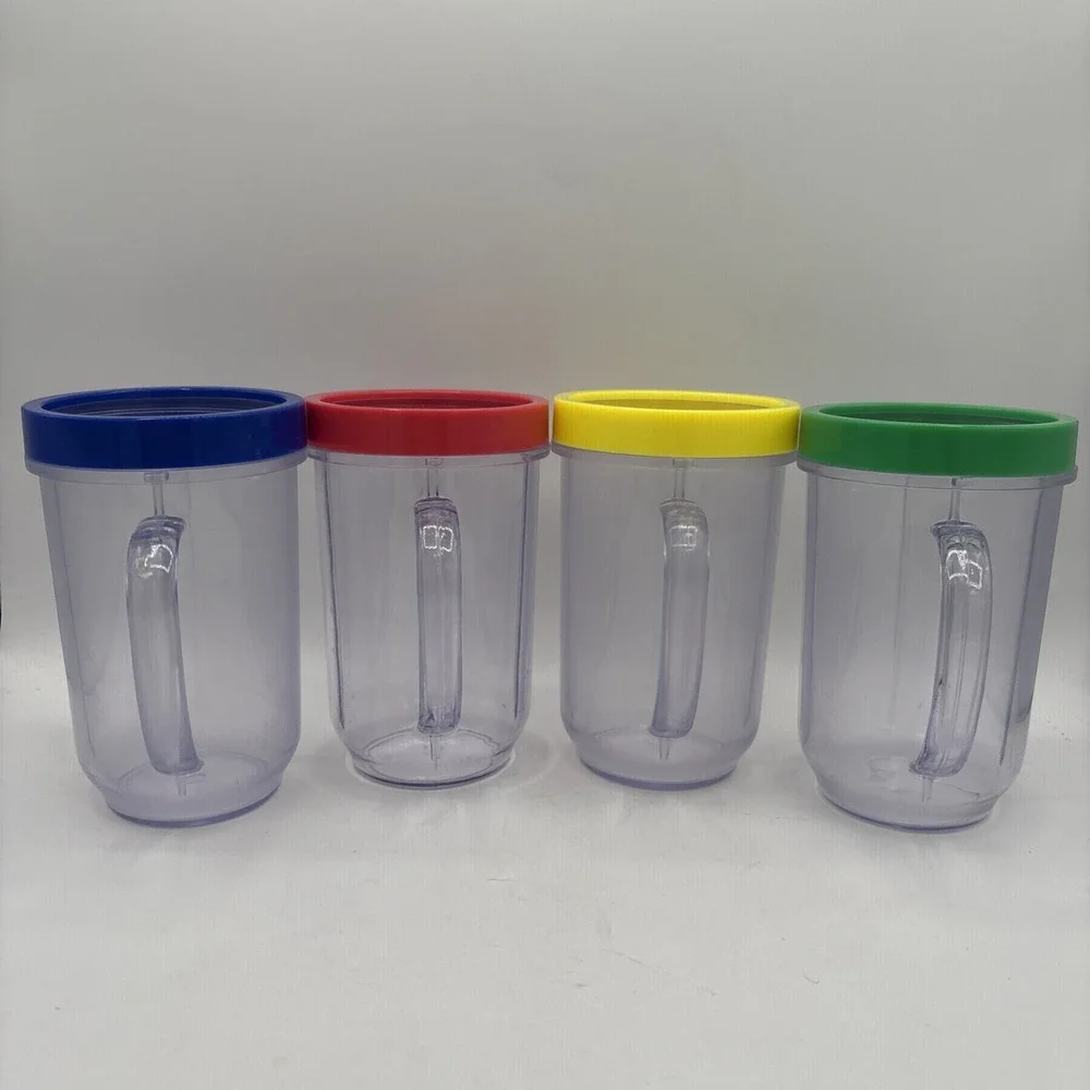 Magic Bullet MB1001 W/ 6 Cups Blender  2 Blades 3 Lids Masher Gaskets & Base